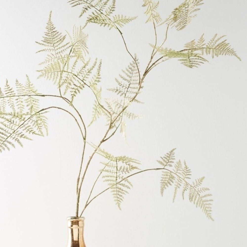 Anthropologie Gold Faux Fern Branch (One)